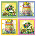 DFT 227  Easter Eggs & Bunny decoupage paper x 9 sheets