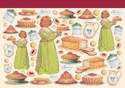 DFV028 - Cakes Pies Children Serving Girls
