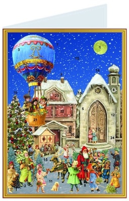 Miniature Advent Calendar Christmas Card