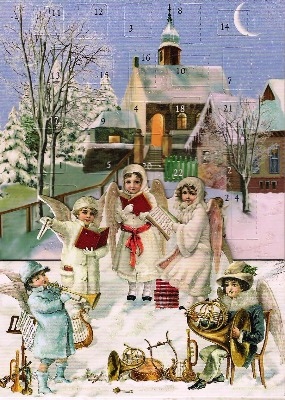 Miniature Advent Calendar Christmas Card