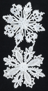 Dresden Scrap Silver Christmas Snowflakes