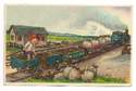 Vintage Steam Train German Post Card