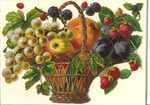 Antique Victorian German Scrap Fruit Basket 