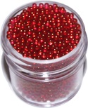 No: 821 Sheer Red Glass Bead Barbara Trombley Art Glitter