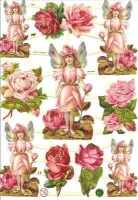 7343GT -  Pink Rose Fairy Fairys Fairies 