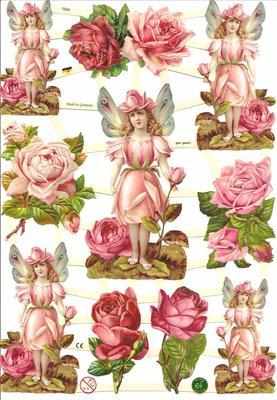  7343GT -  Pink Rose Fairy Fairys Fairies 