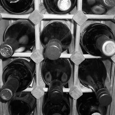 <!--001-->Black and White Wine Bottles