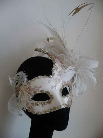 gold and ivory venetian mask