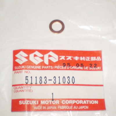 GASKET, FORK DRAIN PLUG - GT750 (J), GS550 (X/Z)