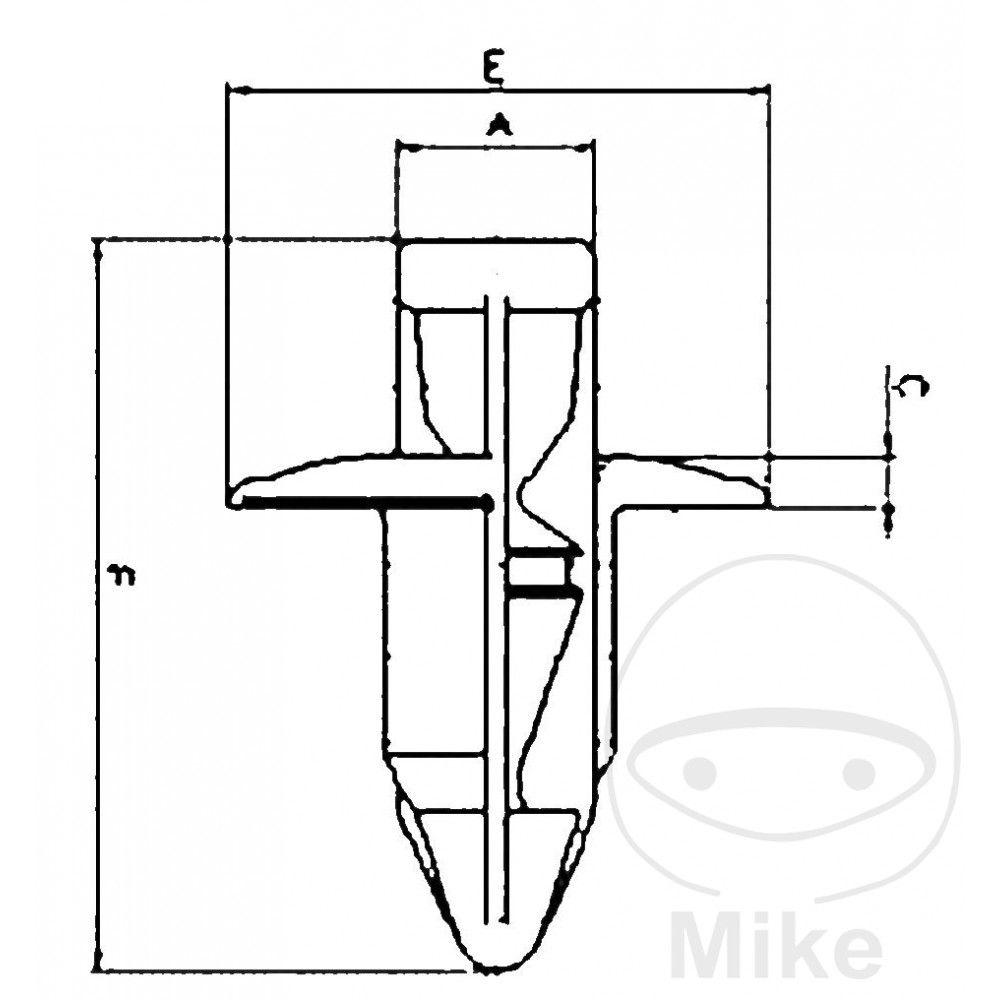 PUSH PIN / RIVET - DL1000, GS500, GSF1200, GSF600, GSX1400, GSX1300, GSX-R1000/750/600, SV1000/650, TL1000R (PATTERN)
