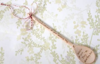 Personalised wedding wooden spoon gift