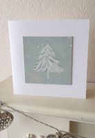 Handpainted christmas card - tree