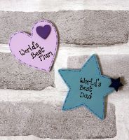 Personalised Star or Heart Magnets
