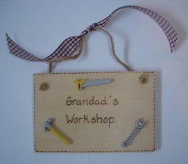 Dad Grandad's Shed Workshop Plaque