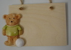 Football teddy plaque - Father's Day or birthday gift