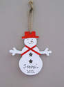 Personalised painted snowman decoration 