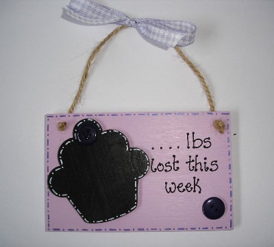 lbs lost this week countdown plaque