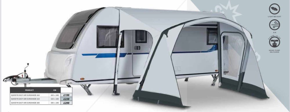 Starcamp Quick N Easy Sunshade Canopy- Sizes 265,  325 and 385 