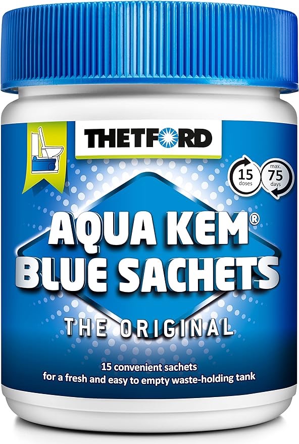 Thetford 202196/0619 Aqua Kem Blue Toilet Sachets, Blue, 375g (15 x 25 g) Brand: Thetford