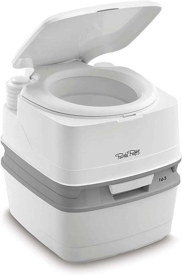 Thetford Porta Potty 165, Portable Toilet, Camping/Caravans/Motorhomes, Lightweight and Easy to Clean, 38.3 x 41.3 x 42.7 cm