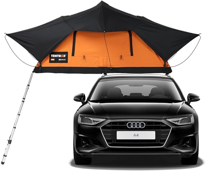 TentBox Lite 2.0 SUNSET - Car Roof Top Tent - TentBox Car Roof Tent - Four Season Car Camping - Tent Box Roof Tent FITS MOST CARS - Premium fold out
