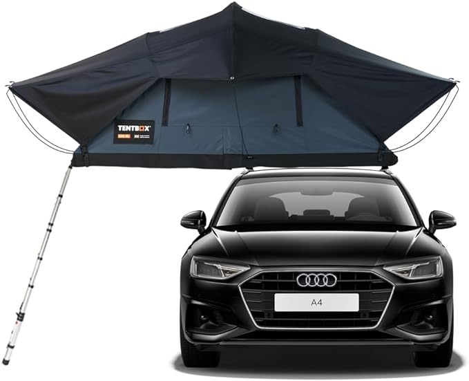 TentBox Lite XL SLATE- Car Roof Top Tent-TentBox Car Roof Tent- Four Season Car Camping-FITS MOST CARS-30 Seconds Set-Up