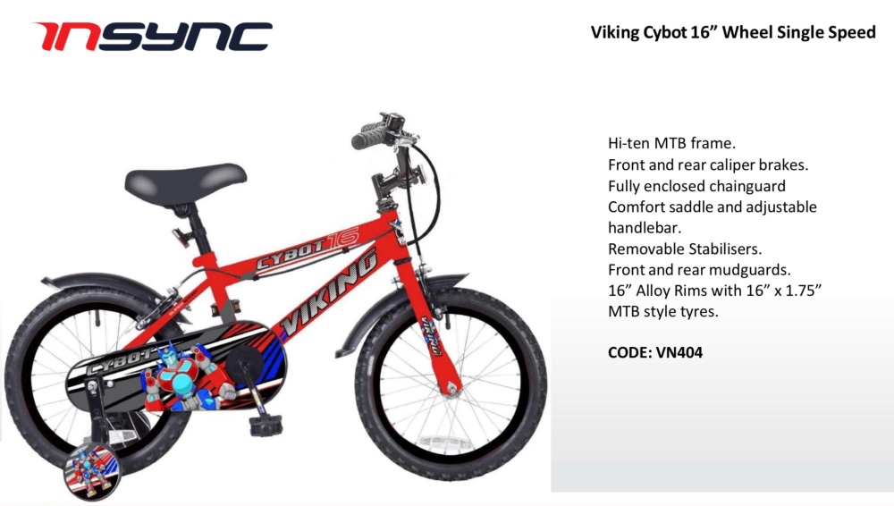 Viking Cybot 16” Wheel Single Speed Bike