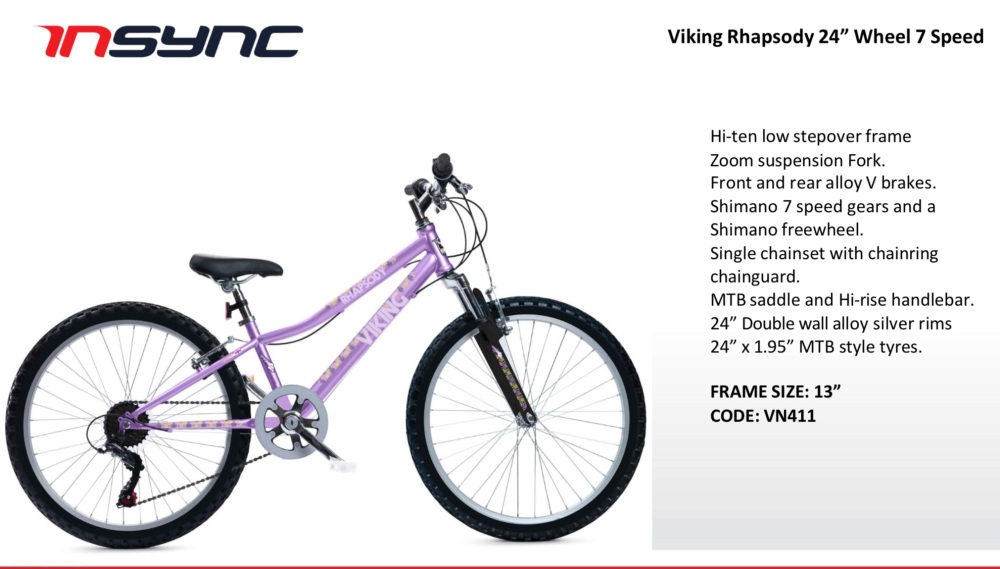 Viking Rhapsody 24” Wheel 7 Speed Bike- PRE ORDER LATE OCTOBER DELIVERY