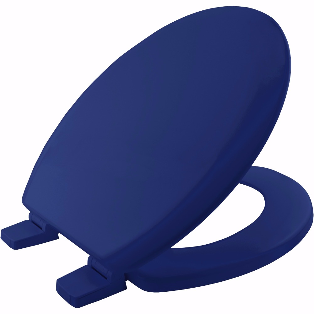 Bemis Solid Blue Coloured Moulded Wood Toilet Seat.