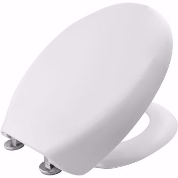 Carrra and Matta White wrap over Toilet seat with slow close hinge