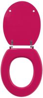 Raspberry colour finish Toilet seat with Chrome finish Hinge