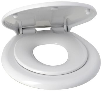 White Plastic Toddler Training Toilet Seat by Duschy