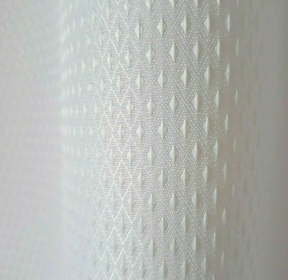 Euroshowers Diamond White Shower Curtain LUXE 180 x 200 w/Rings