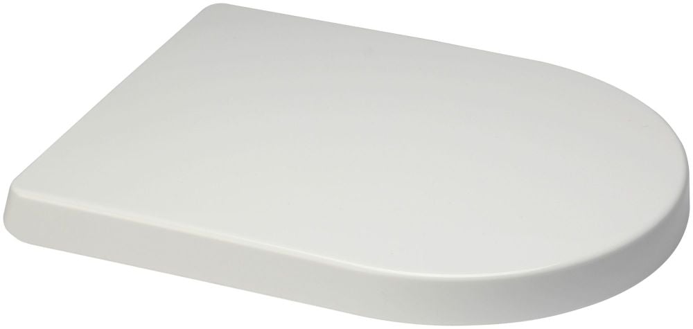 Euroshowers Long D One Range Toilet Seat in white - OPEN BOX ITEM