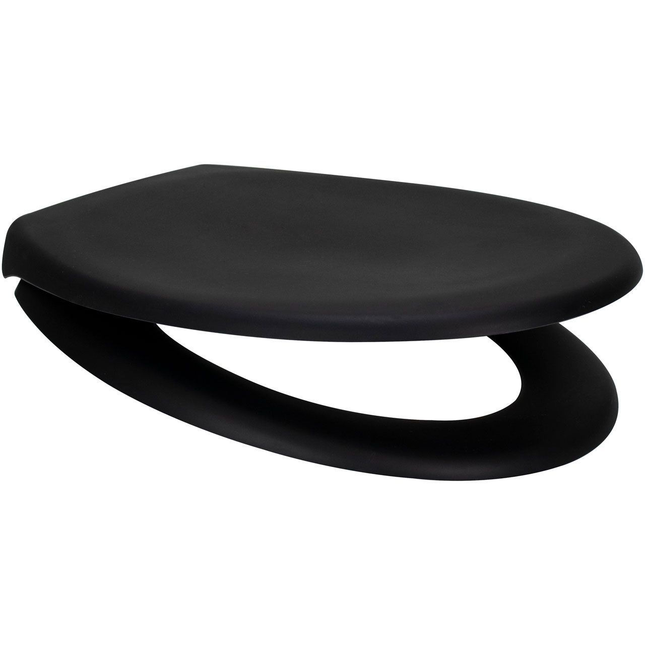 Bemis Black Moulded Wood 5000AR Chicago Toilet Seat, 5000AR047 MLDW BEMIS 5000 PL BLACK