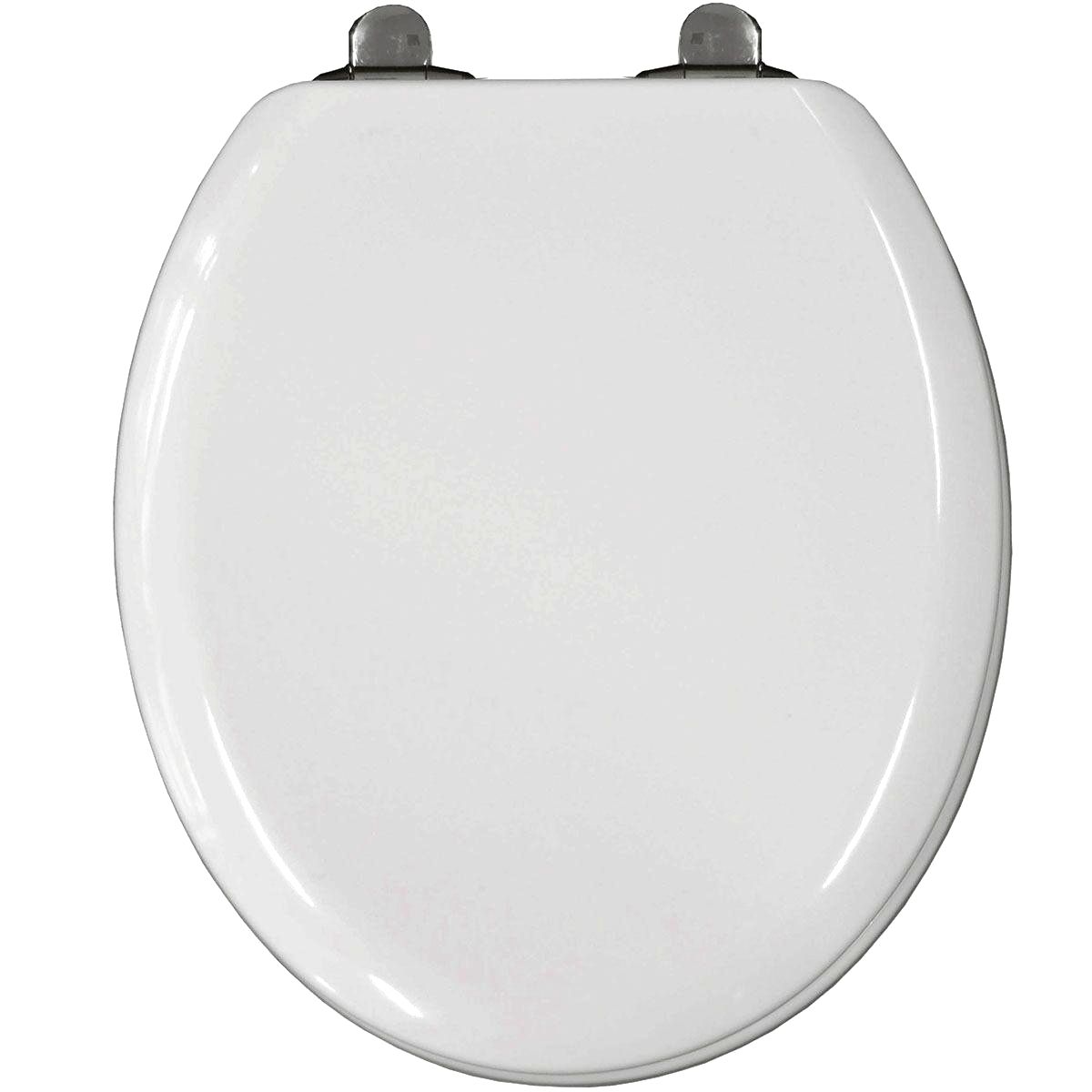 Bemis White Moulded Wood 5000 Chicago Toilet Seat, 5000AR000 MLDW BEMIS 5000 PL WHITE