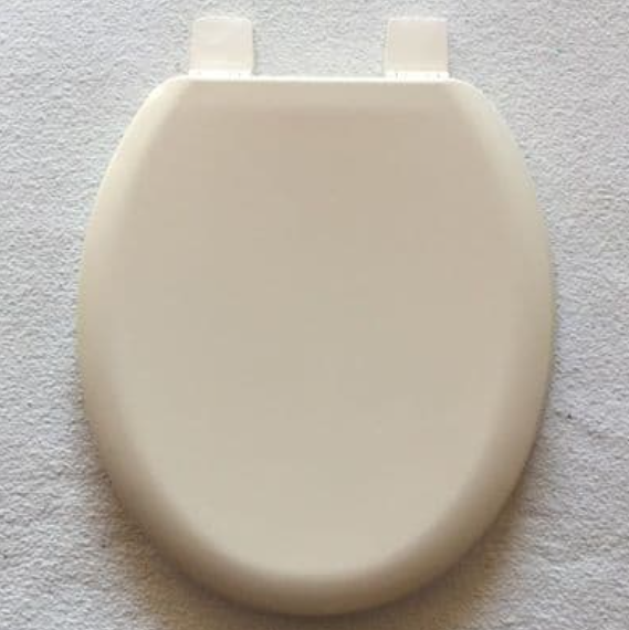 OPEN BOX Bemis Soft Cream Colour Moulded Wood Toilet Seat 