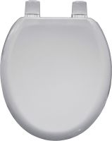 Bemis Whisper Grey Moulded Wood Chicago Toilet Seat w/ STA-TITE - 5000ART492