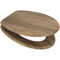 Rustic Oak MDF Wood Toilet Seat - 82998