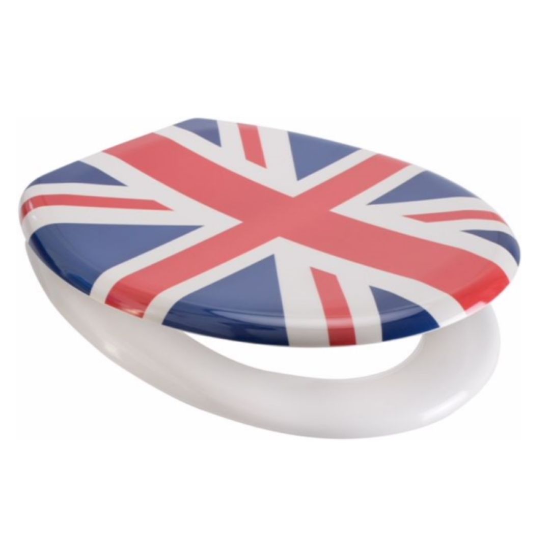RTS Union Jack Duroplast Soft Close Toilet Seat w/ One Button Release - 843