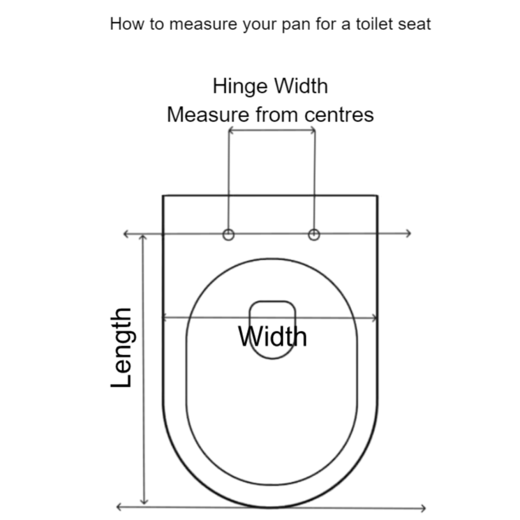 240mm wide hinge d shape toilet seat