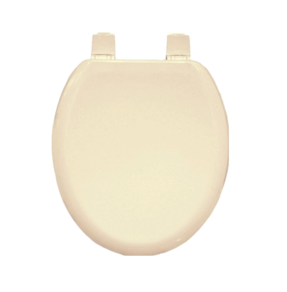 Bemis Soft Cream Moulded Wood Chicago Toilet Seat w/ Ultra-Fix - 5000ART766