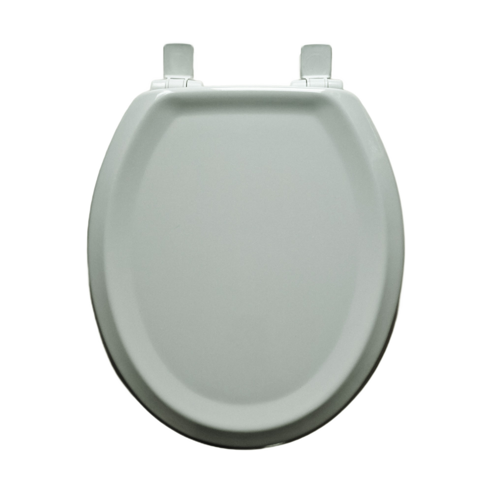 Bemis Whisper Grey Wood Slow Close Twist Release Hinge Toilet Seat -492