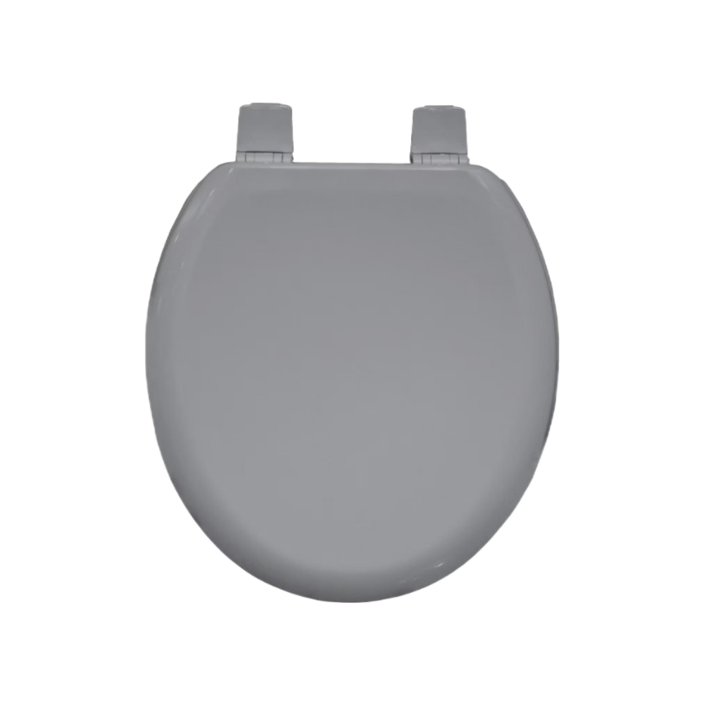 Bemis Whisper Grey Moulded Wood Chicago Toilet Seat w/ Ultra-Fix - 5000ART4