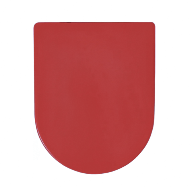 Euroshowers Red Middle D Soft Close Quick Release Toilet Seat 449mm - 87315