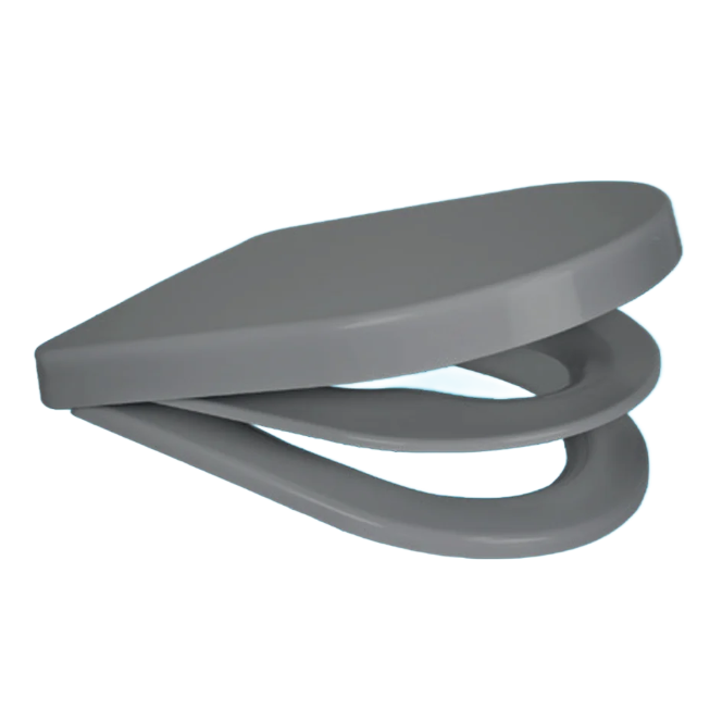 D Shape Potty Training Toilet Seat -  Grey Euroshowers 2 in 1 Multi Seat - 83082