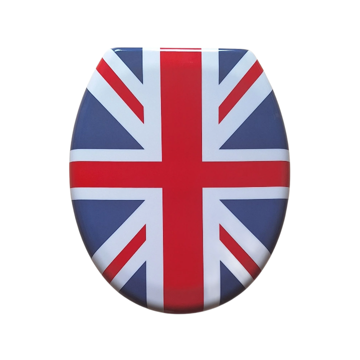 RTS Union Jack Duroplast Soft Close Toilet Seat w/ One Button Release - 84333