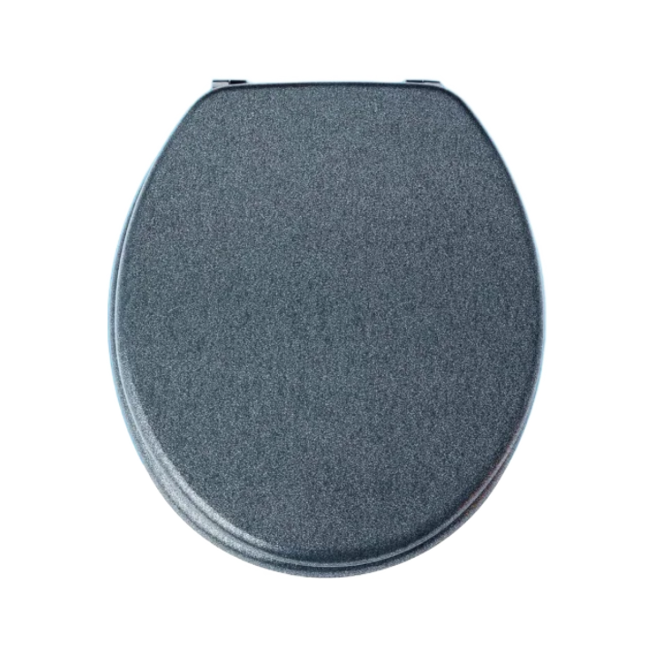 MDF Grey Glitter Toilet Seat