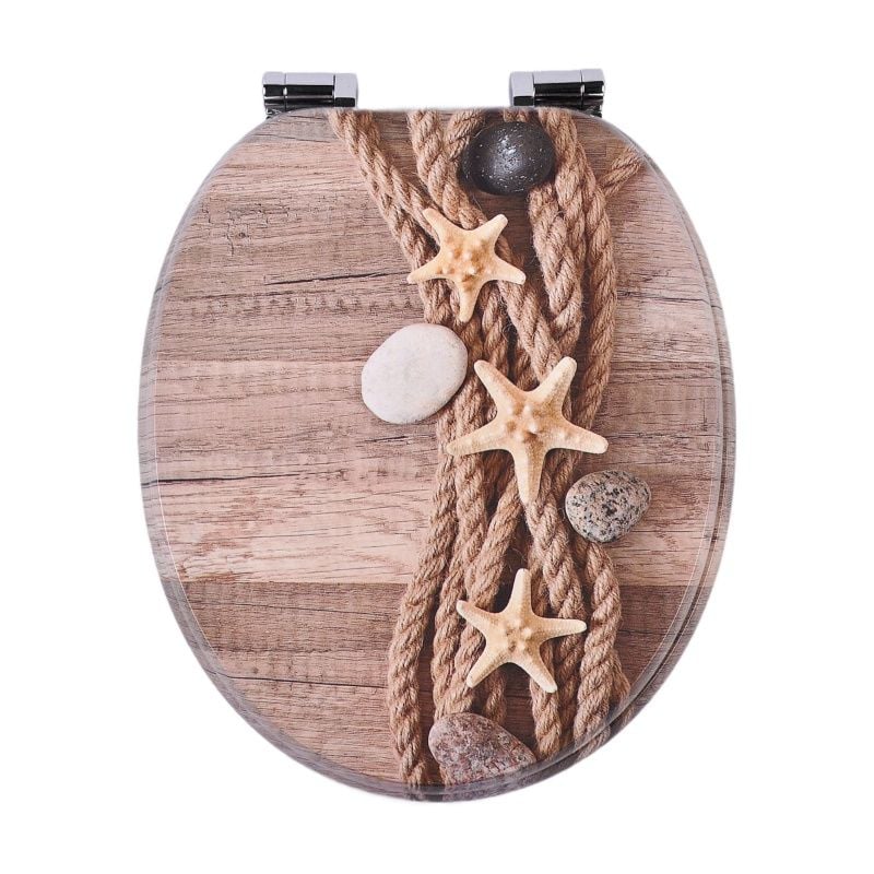 RTS MDF Natural Coastal Soft Close Toilet Seat