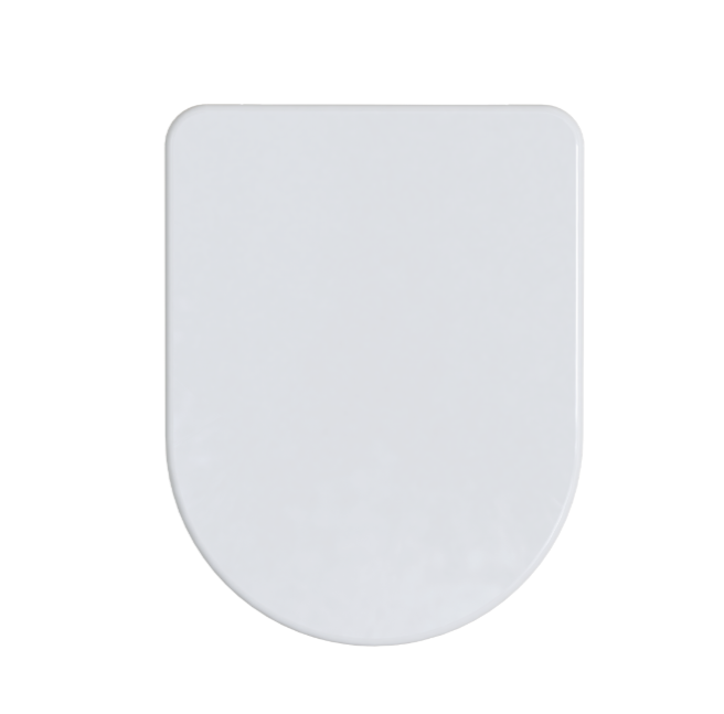 RTS D Shape 360 Long length duroplast toilet seat finished in white